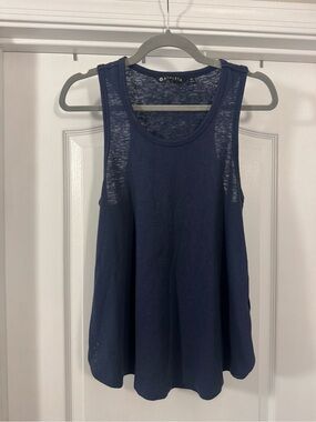 Athleta Navy Blue Scoop Neck Performance Tank